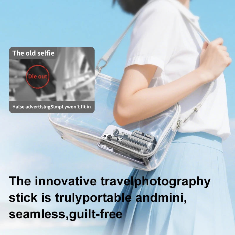 Mini Pocket Selfie Stick Magnetic Phone Holder Adjustable Angle With Detachable Bluetooth for iphone Mobile Phone Shooting