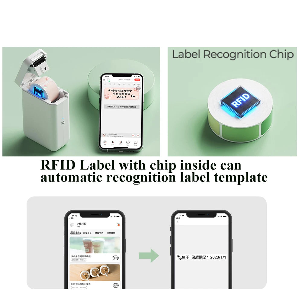 Niimbot D101 Wireless Thermal Label Printer, Inkless 10–25mm Pocket Sticker Maker