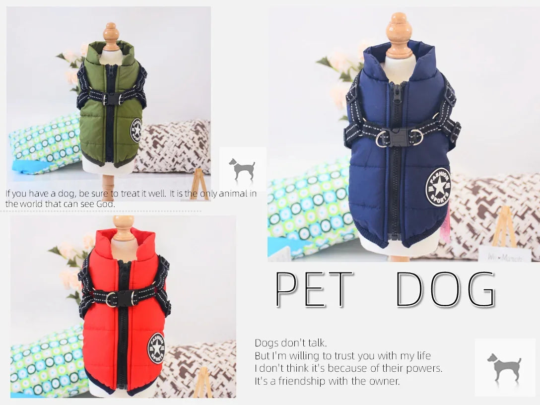 Waterproof Winter Dog Jacket – Warm Pet Coat for Small Dogs (Chihuahua, Shih Tzu, Pug)