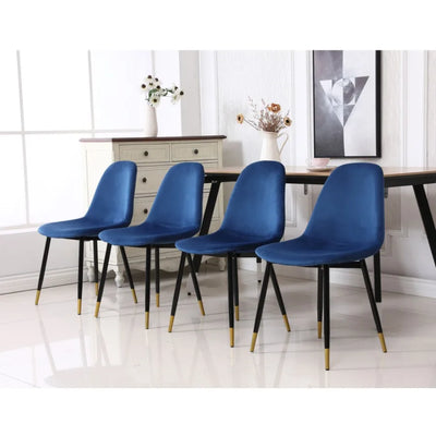 Lassan Blue Dining Chairs – Set of 4