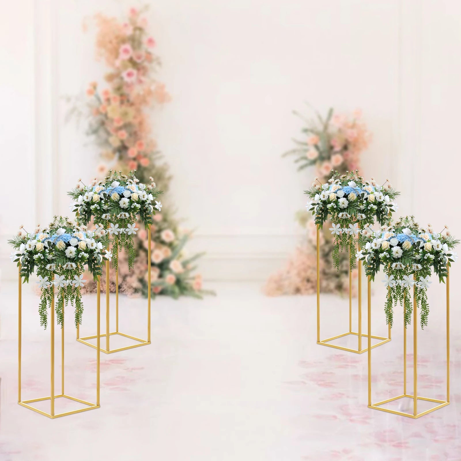 4PCS Gold Wedding Flower Stands – 60cm