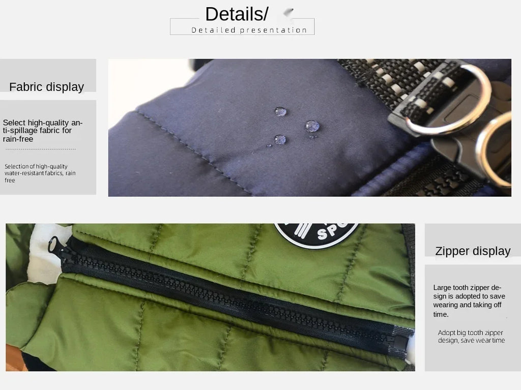 Waterproof Winter Dog Jacket – Warm Pet Coat for Small Dogs (Chihuahua, Shih Tzu, Pug)