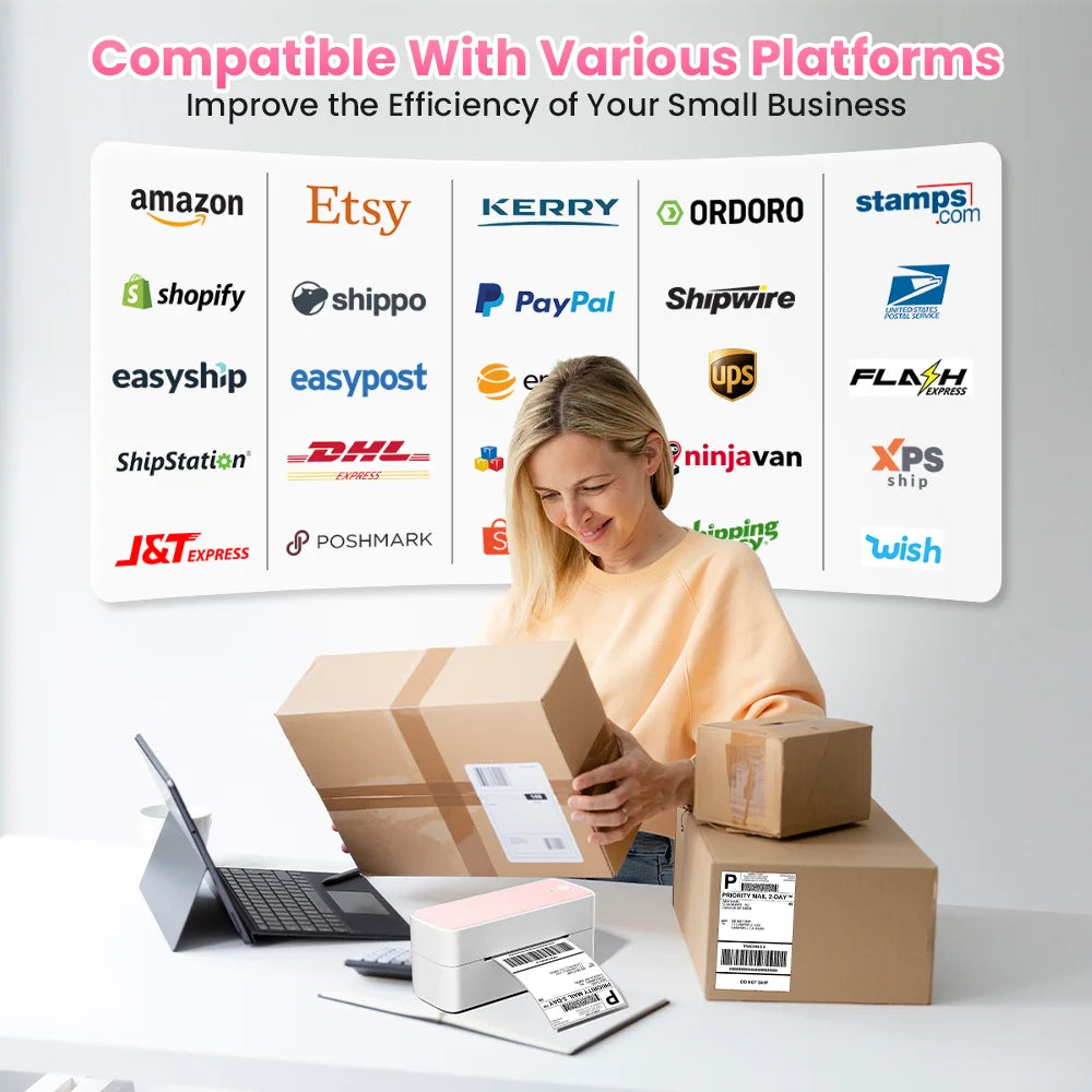 Phomemo PM-241-BT 4x6 Wireless Shipping Label Printer for Small Business