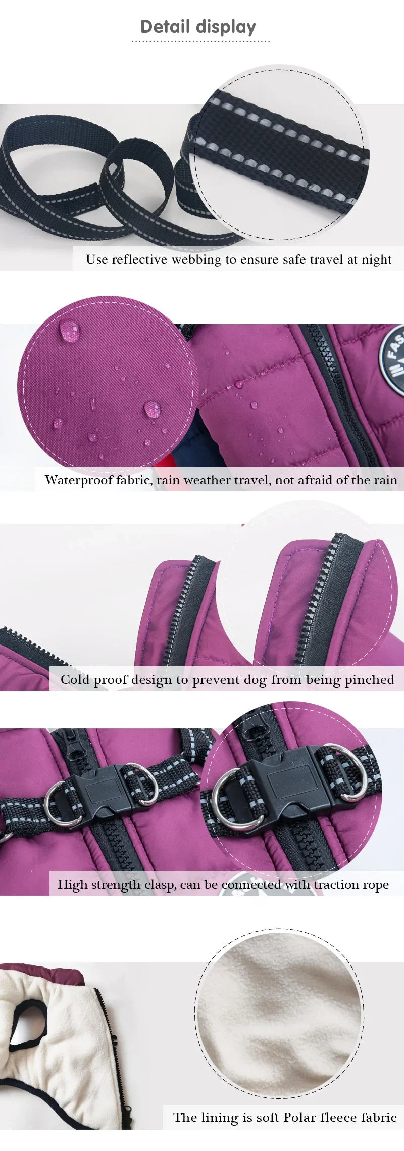 Waterproof Winter Dog Jacket – Warm Pet Coat for Small Dogs (Chihuahua, Shih Tzu, Pug)