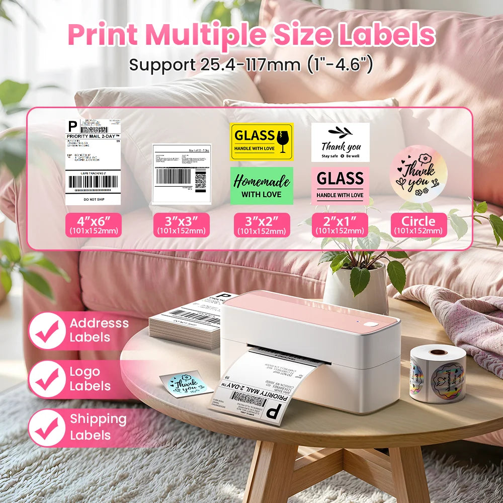 Phomemo PM-241-BT 4x6 Wireless Shipping Label Printer for Small Business