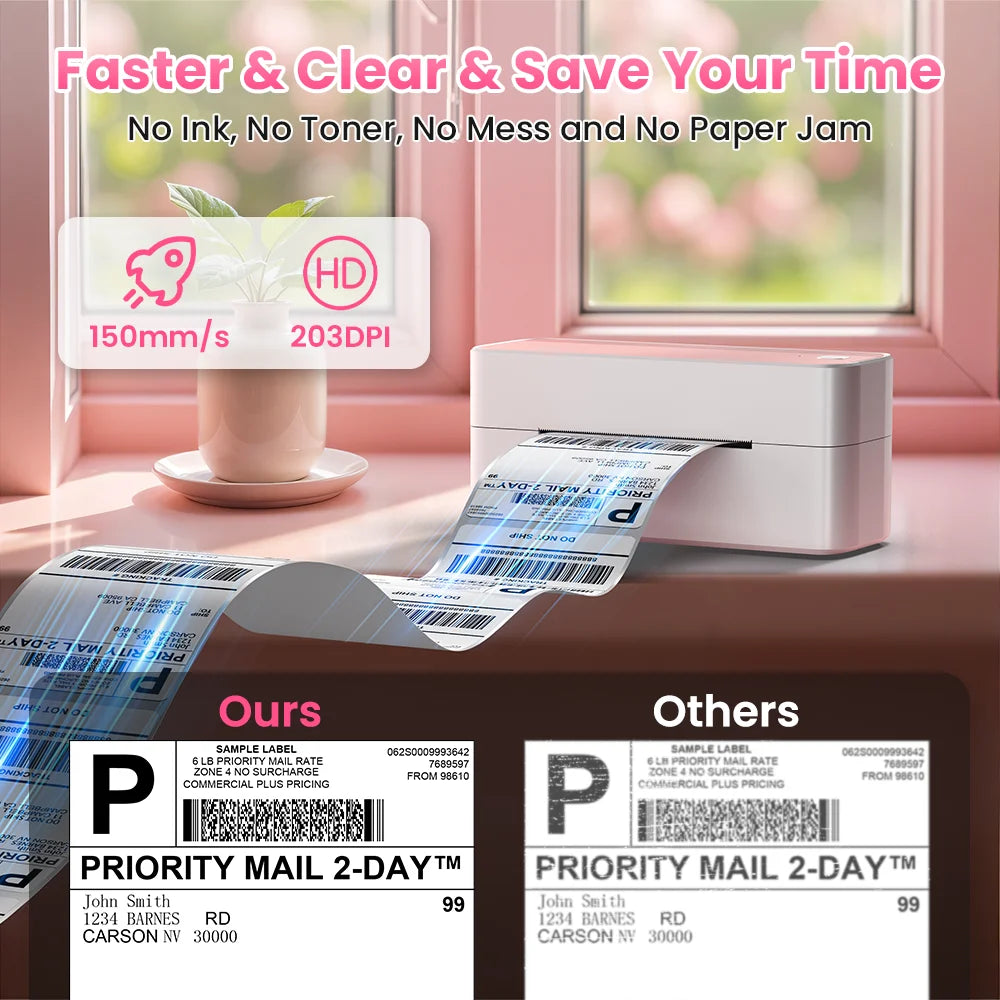 Phomemo PM-241-BT 4x6 Wireless Shipping Label Printer for Small Business