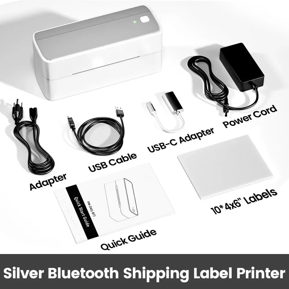 Phomemo PM-241-BT 4x6 Wireless Shipping Label Printer for Small Business
