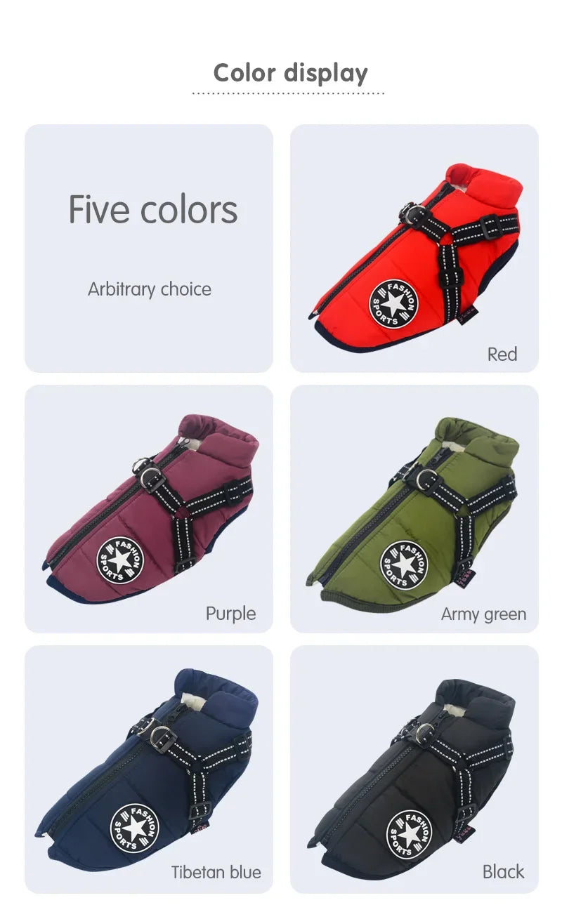 Waterproof Winter Dog Jacket – Warm Pet Coat for Small Dogs (Chihuahua, Shih Tzu, Pug)