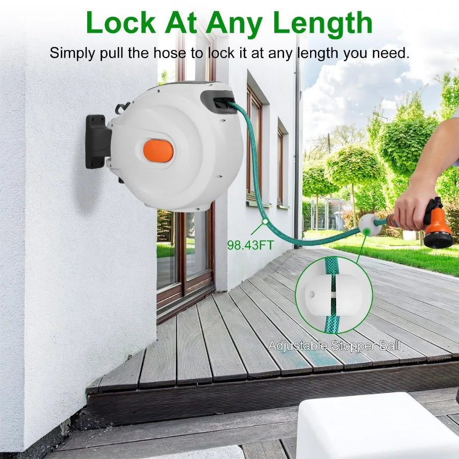 Automatic Retractable Garden Hose Reel