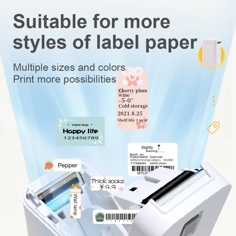 Niimbot D101 Wireless Thermal Label Printer, Inkless 10–25mm Pocket Sticker Maker