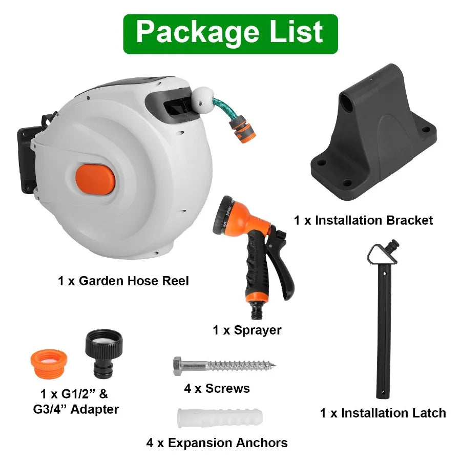 Automatic Retractable Garden Hose Reel