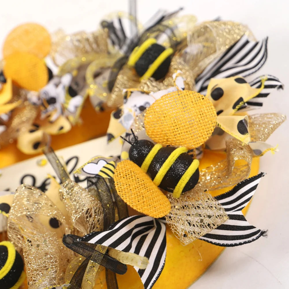 Bee Sunflower Front Door Wreath