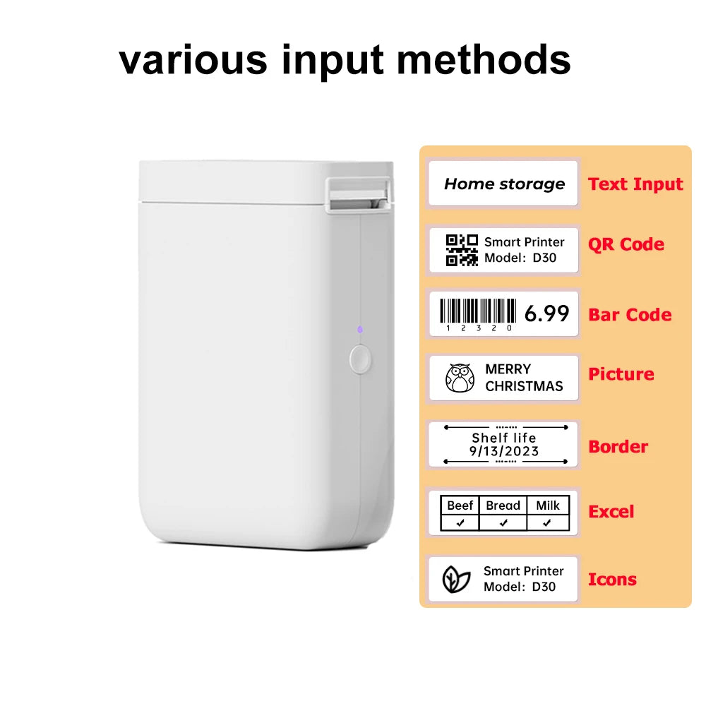 Niimbot D101 Wireless Thermal Label Printer, Inkless 10–25mm Pocket Sticker Maker
